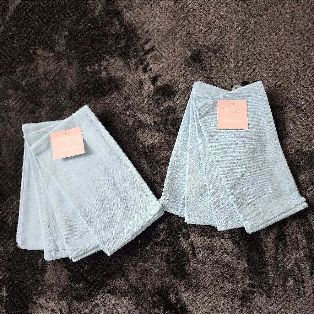 New 100% cotton Blue Napkins 2 sets of 8 pc. total. 20" x 20"